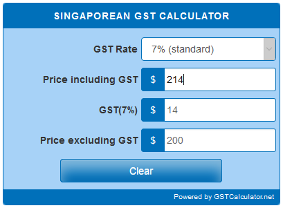 Singapore gst rate